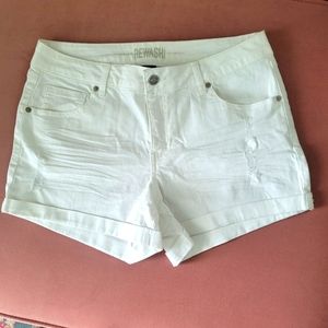 Denim white shorts